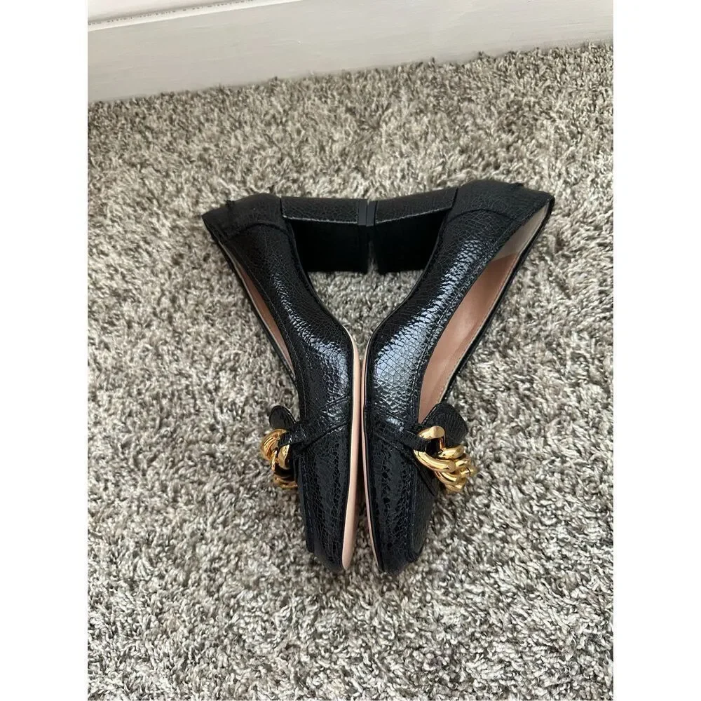 LORENA PAGGI HEEL CHAIN LOAFER Desert shoes Size 38 USA Size 7.5